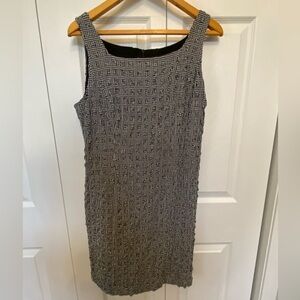 Elegant Black and White Women's Mini Dress